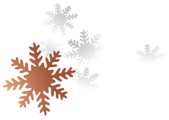 snowflakes copper and silver color 