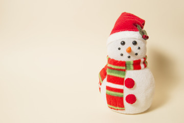 Snowman on the clear background