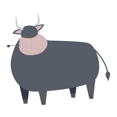 Cartoon cow character