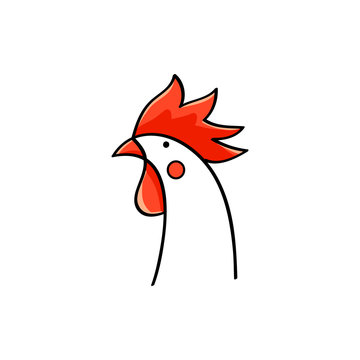 Rooster head vector