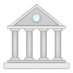 Fototapeta premium Museum building icon. Cartoon illustration of museum building iconvector icon for web