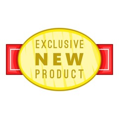 New exclusive product label icon. Cartoon illustration of new exclusive product label vector icon for web