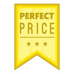 Perfect price pennant icon. Cartoon illustration of perfect price pennant vector icon for web