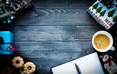 Christmas hand baked biscuits background