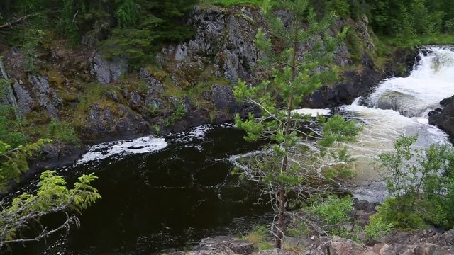 Kivach waterfall on the Suna river in Karelia, in northern Russia