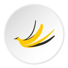 Fototapeta na wymiar Banana peel icon. Flat illustration of banana peel vector icon for web design