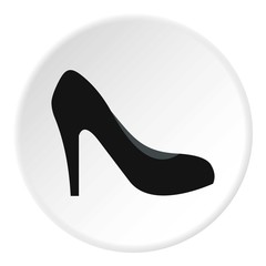 High heel shoe icon. Flat illustration of shoe vector icon for web design