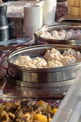 Steamed Dumplings in Market