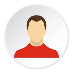 Young man with haircut avatar icon. Flat illustration of young man with haircut avatar vector icon for web