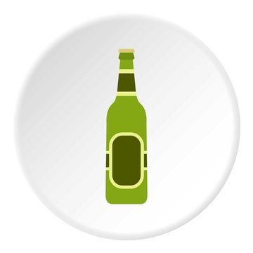 Bottle of beer icon. Flat illustration of bottle of beer vector icon for web