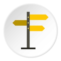 Road sign icon. Flat illustration of road sign vector icon for web