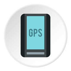 Handheld GPS icon. Flat illustration of handheld GPS vector icon for web