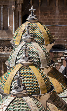 Palermo Cathedral's 18th century Baroque small side cupolas 