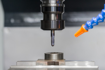 High precision CNC machining center working