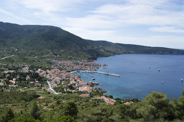 Komiza town, Vis island in Croatia