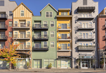 Modern condominiums in Gresham Oregon.