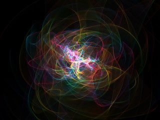 abstract colorful twisted netting waves