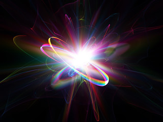 abstract colorful radiant explosion