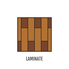 Flat icon of laminate. Finishing materials, floor coverings. Vector illustration