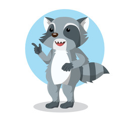raccoon character vector illustration design