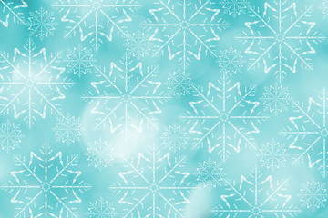 Festive Christmas design. White snowflakes background.