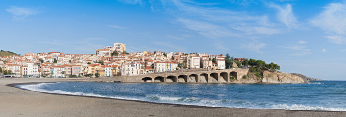 Panorama of the french commune Banyuls-sur-Mer