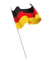 Isolated flag icon. Germany europe and landmark theme. Colorful design. Vector illustration