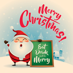 Merry Christmas! Vintage christmas greeting card.