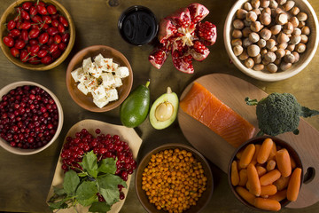 Set of products for a healthy diet