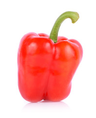 red Bell pepper on white background