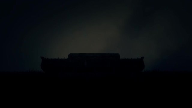 Noah Arc Under the Rain at the Beginning of the Great