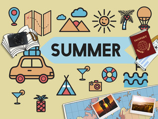 Summer Journey Hello Summer Concept