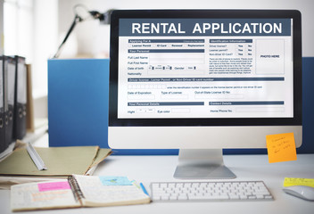 Rental Application Form Financial Concept