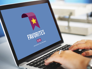 Online Favorites Internet Bookmark Technology Concept