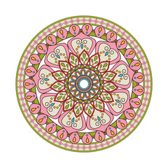 Mandale icon. Bohemic ornament indian and decoration theme. Colorful and isolated design. Vector illustration