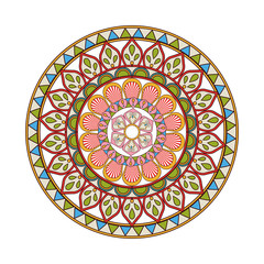 Mandale icon. Bohemic ornament indian and decoration theme. Colorful and isolated design. Vector illustration