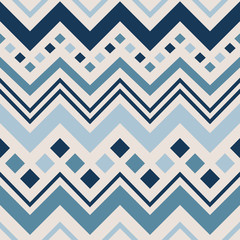 Geometric vector pattern in retro style, modern stylish zigzag texture