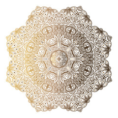 Beautiful Indian floral ornament. Ethnic Mandala. Henna tattoo style. hand drawn design