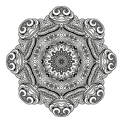 Mandala design. hand drawn beautiful ornament. Coloring page for children and adult. relax painting. vector Illustration.