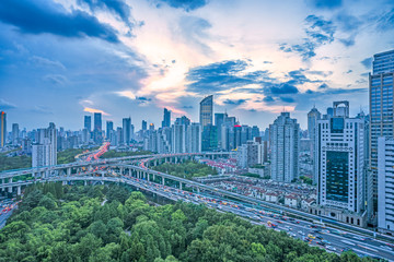 Modern Skyscrapers in Shanghai,China.