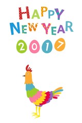 年賀状2017　にわとり