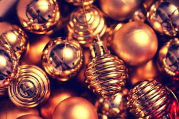 christmas color ball in a box