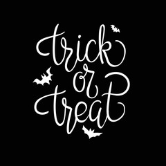 Trick or treat. Quote. Halloween poster