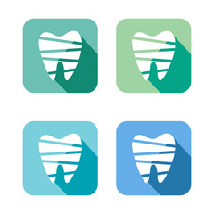Tooth web icons set