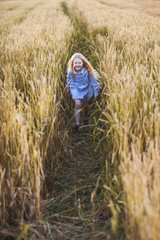 girl in wheat field