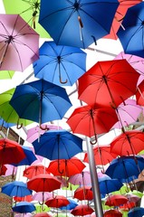 Fototapeta na wymiar umbrella road