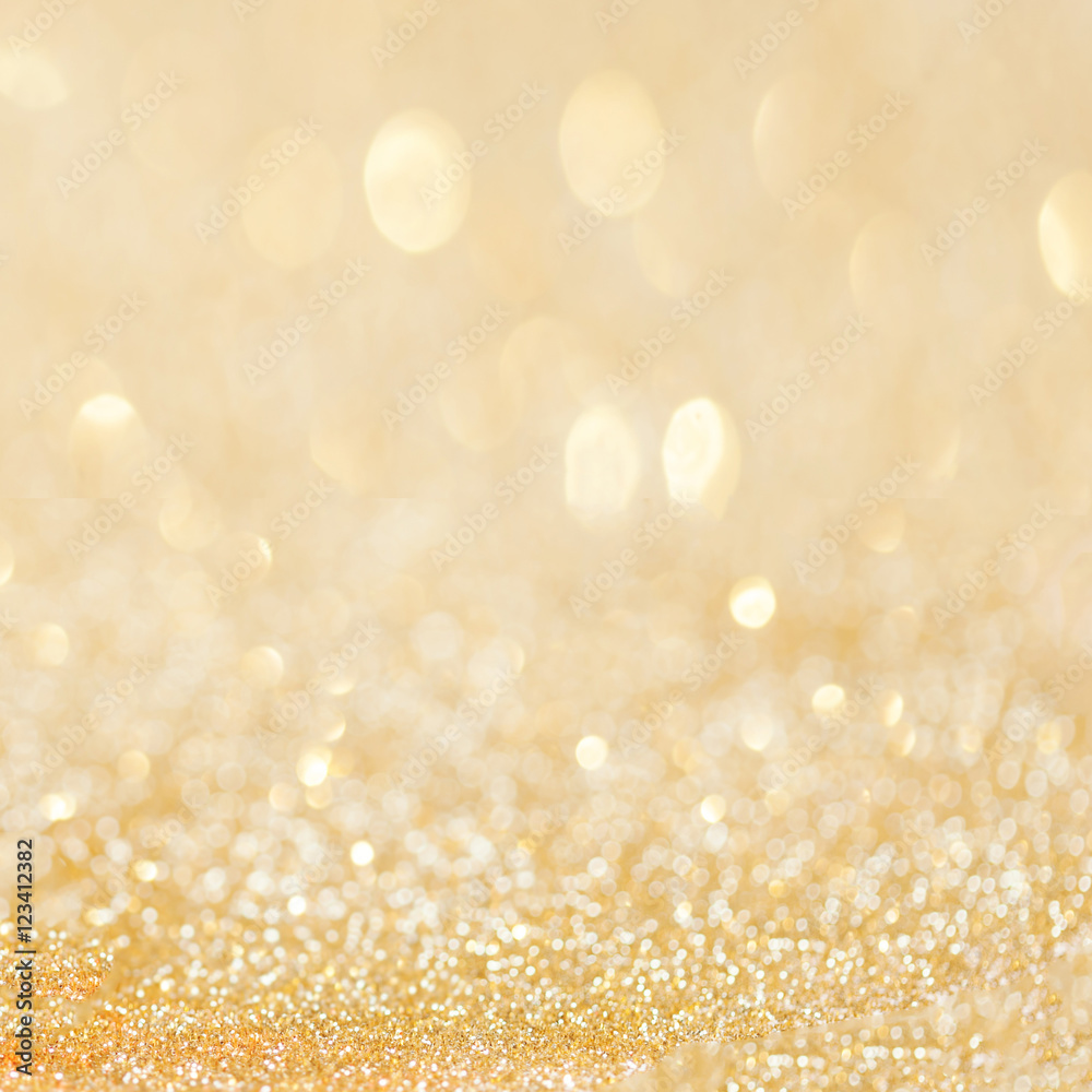 Canvas Prints golden glitter christmas abstract background with bokeh defocuse