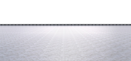 empty terrace on white background