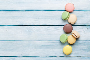 Colorful macaroons. Sweet macarons