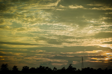 blurred sky with vintage tone
